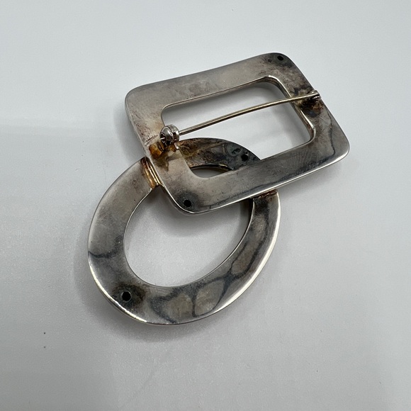 Vintage Tiffany 925 Square & Circle Brooch - Picture 5 of 6